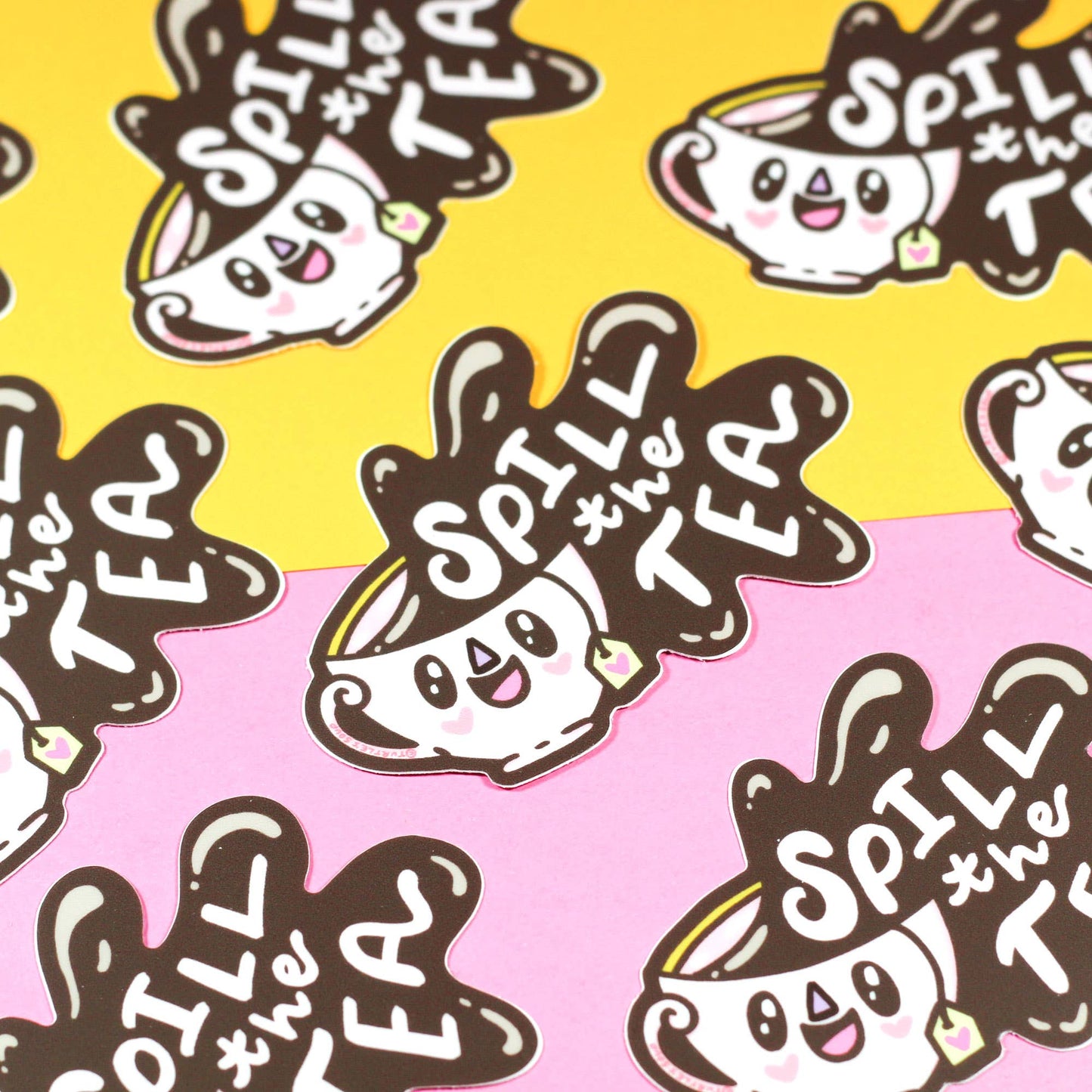 Spill The Tea Gossip Vinyl Sticker