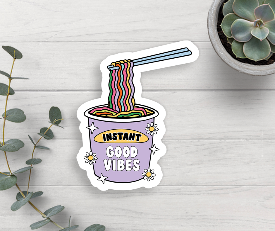 Instant Good Vibes Vinyl Sticker