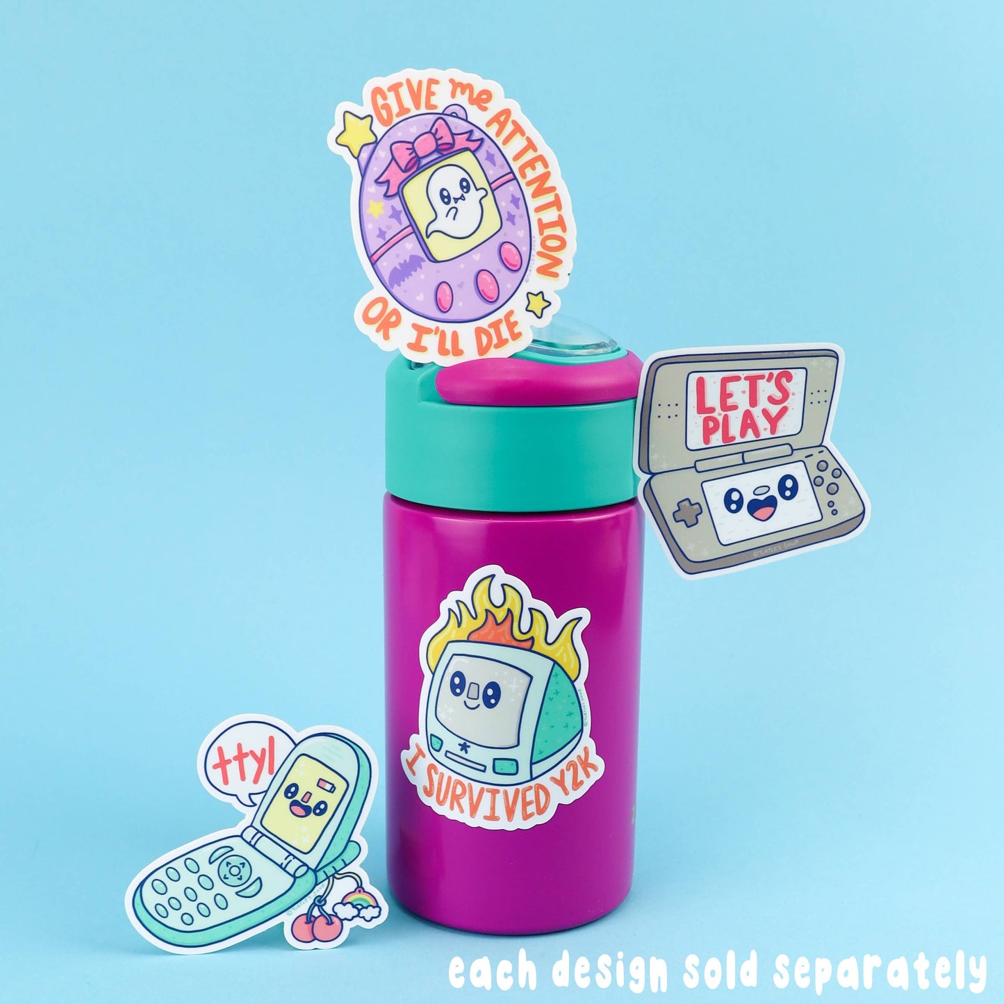 I Survived Y2K Computer 2000 Culture Vinyl Sticker