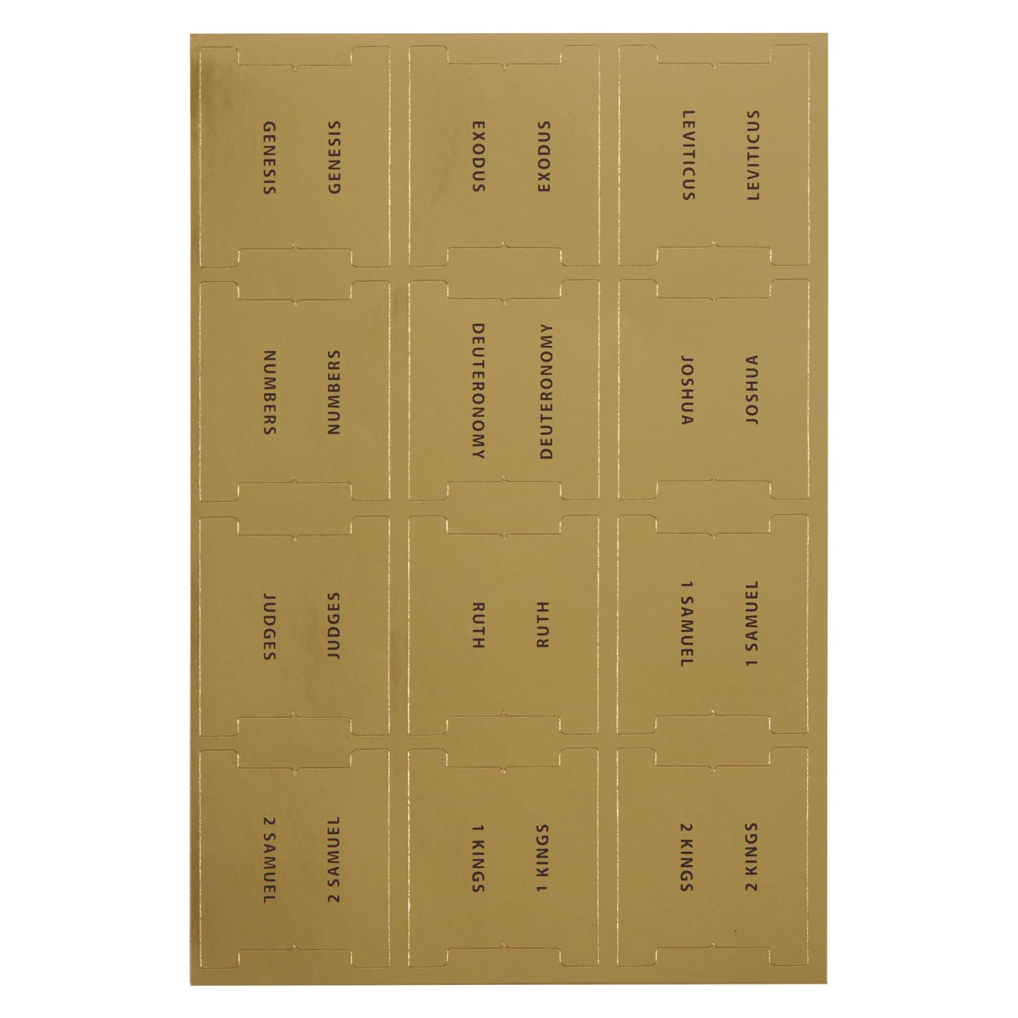 Bible Indexing Tabs Gold Foil w/Black Print