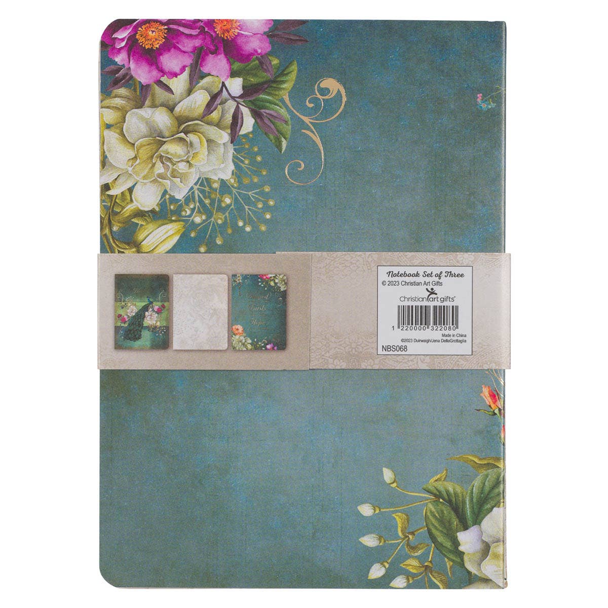 Notebook Set 3pc Blue/Green, Blue Jer. 17:7, Cream
