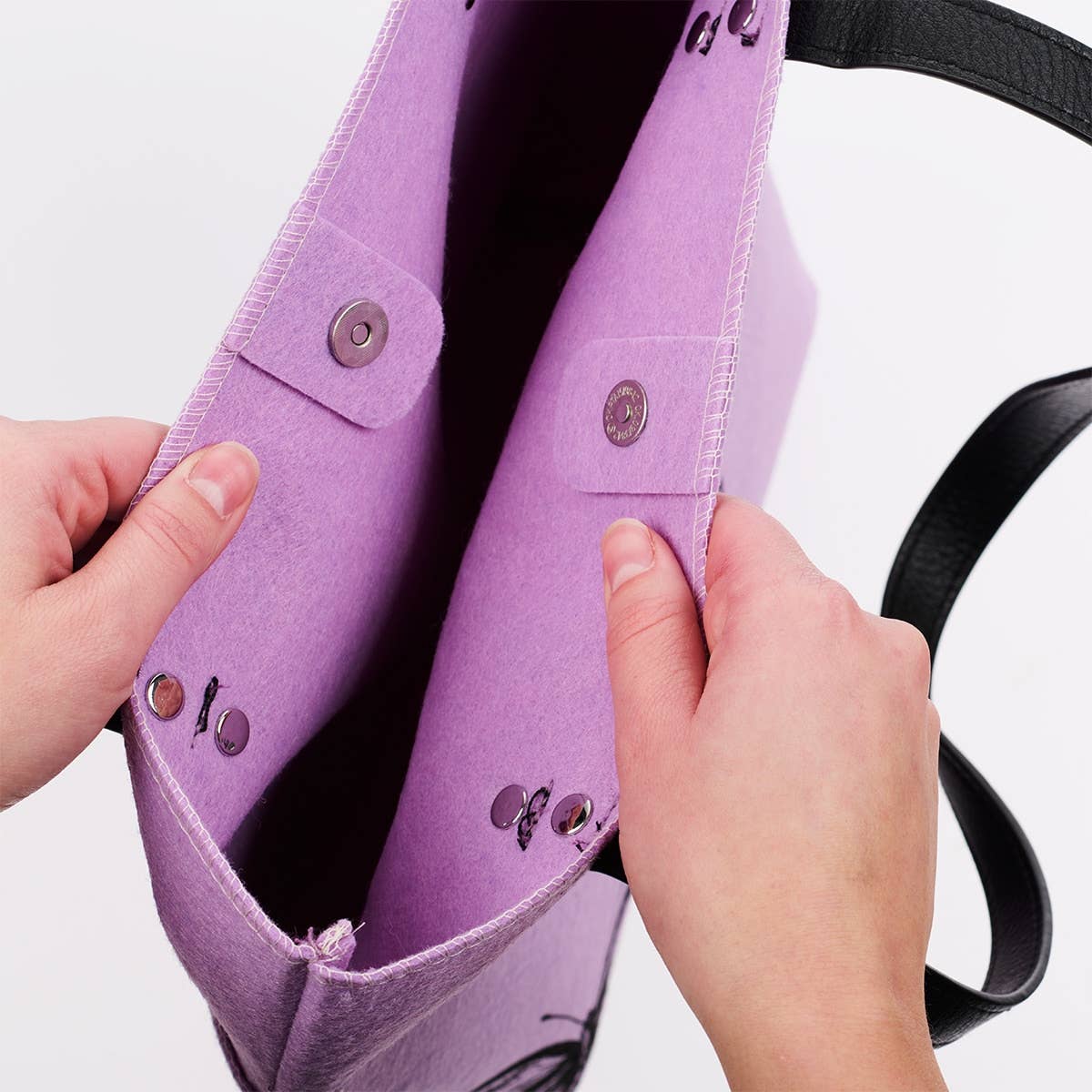 Bible Tote Purple/Black Be Still & Know Ps. 46:10