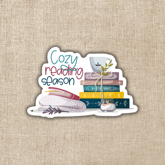 Cozy Reading Season Sticker, 3-inch