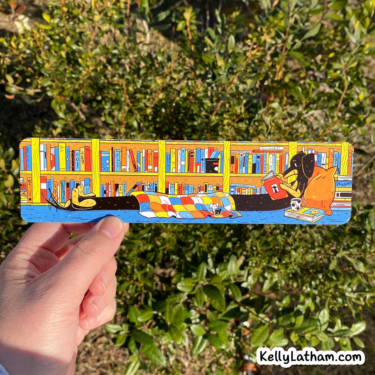 Dog Reading Bookmark - Dachshund Cute Bookstore Gift Puppy