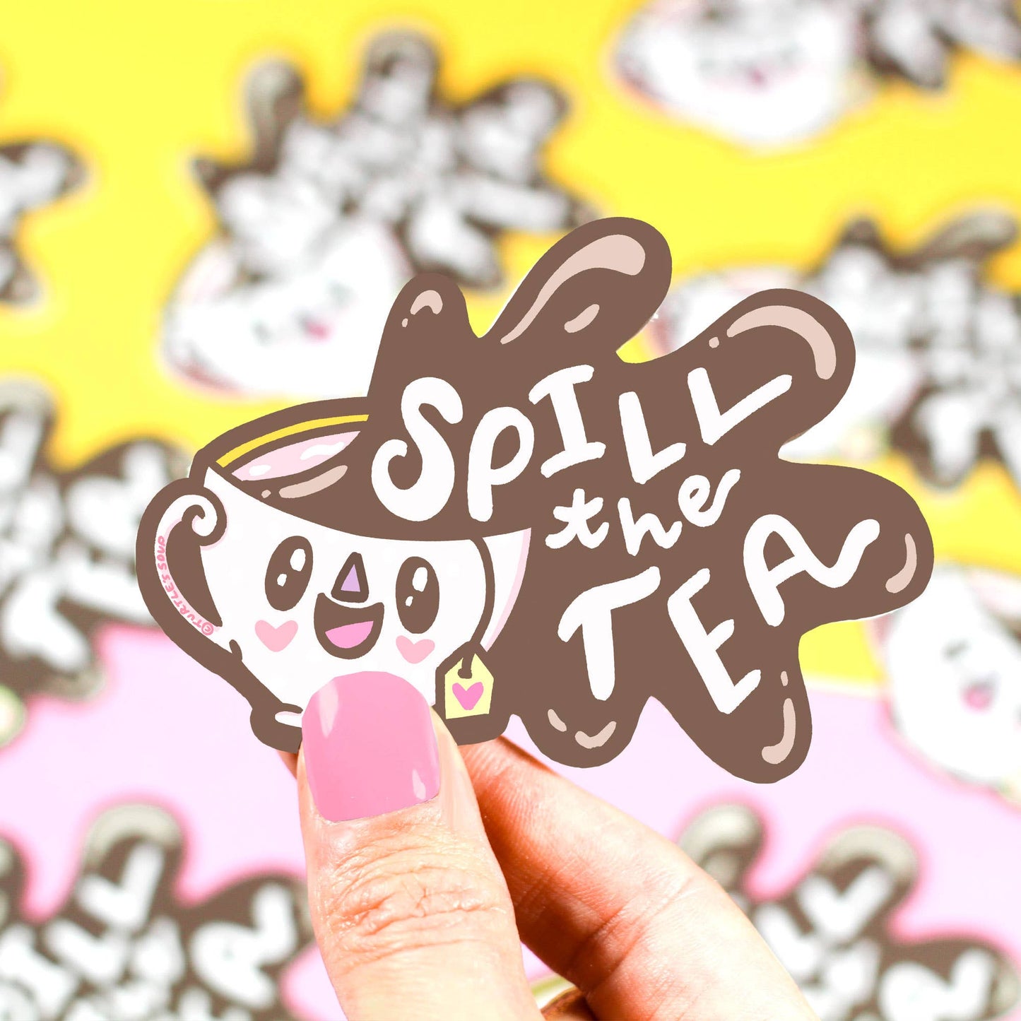 Spill The Tea Gossip Vinyl Sticker
