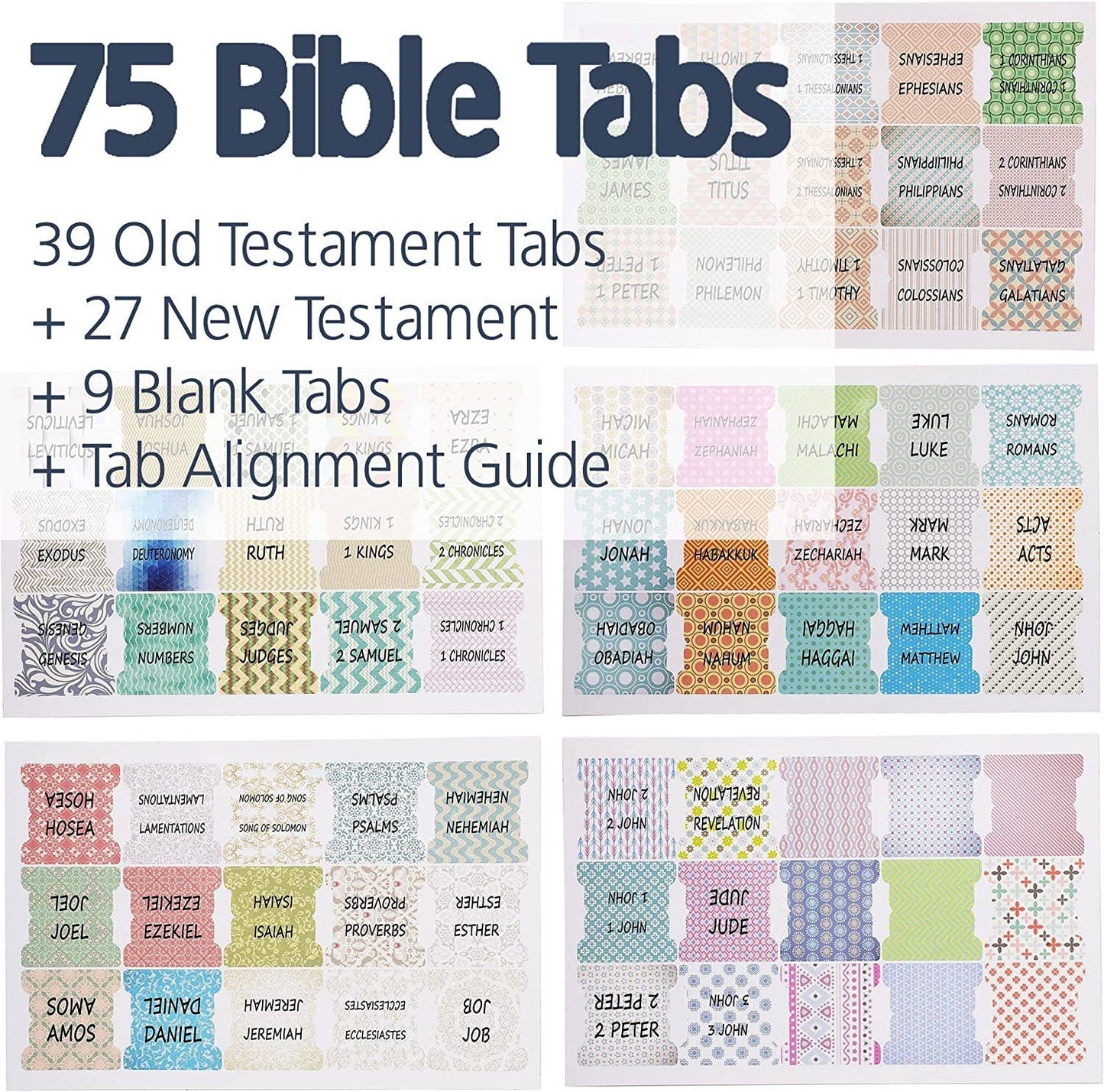 Mr. Pen Laminated Bible Tabs - 75 Count