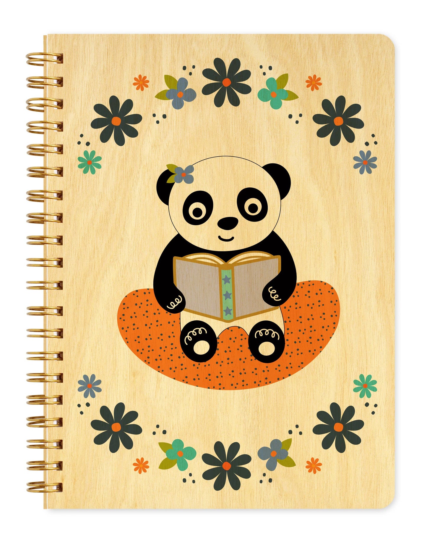 Reading Panda Wood Journal