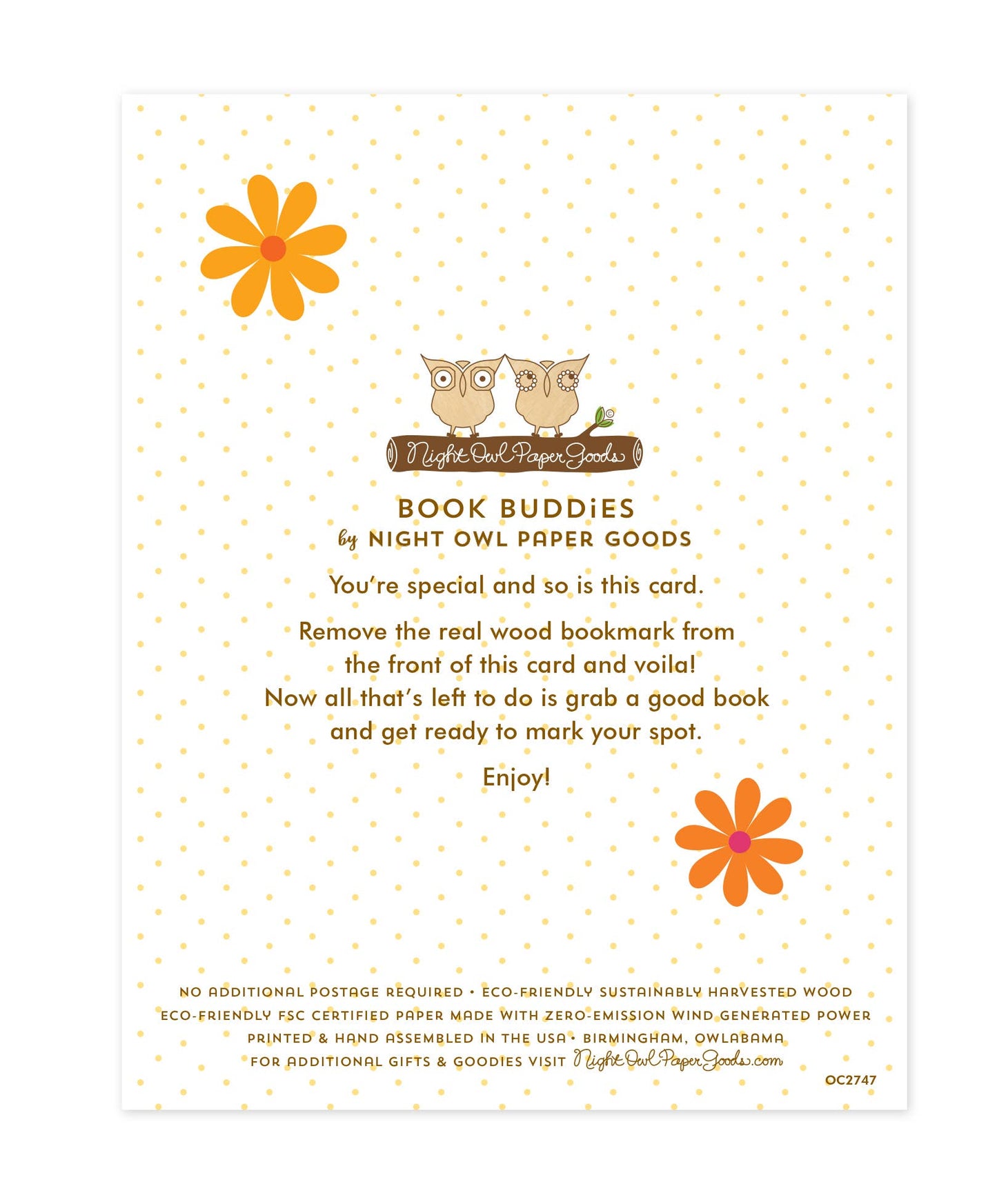 Critter Chronicles Bookmark Birthday Card