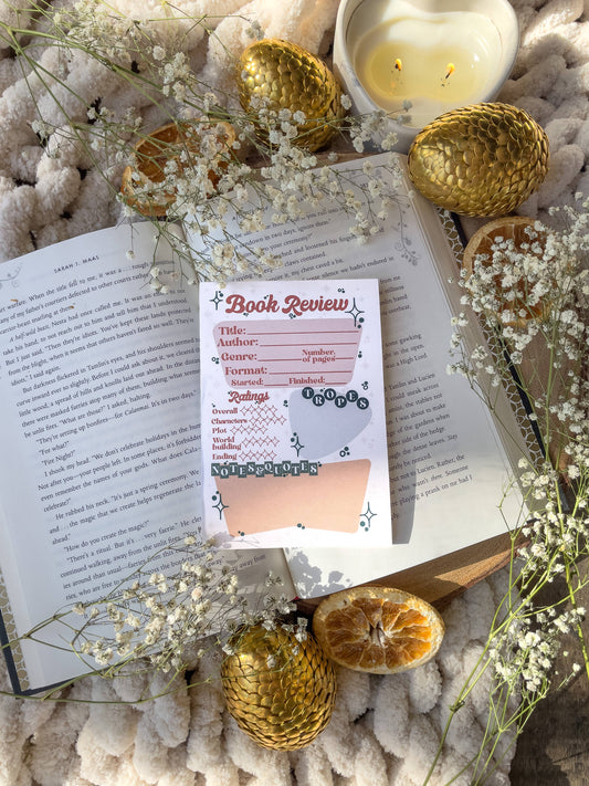 4x6 Book Review Post-it Notepad | Retro