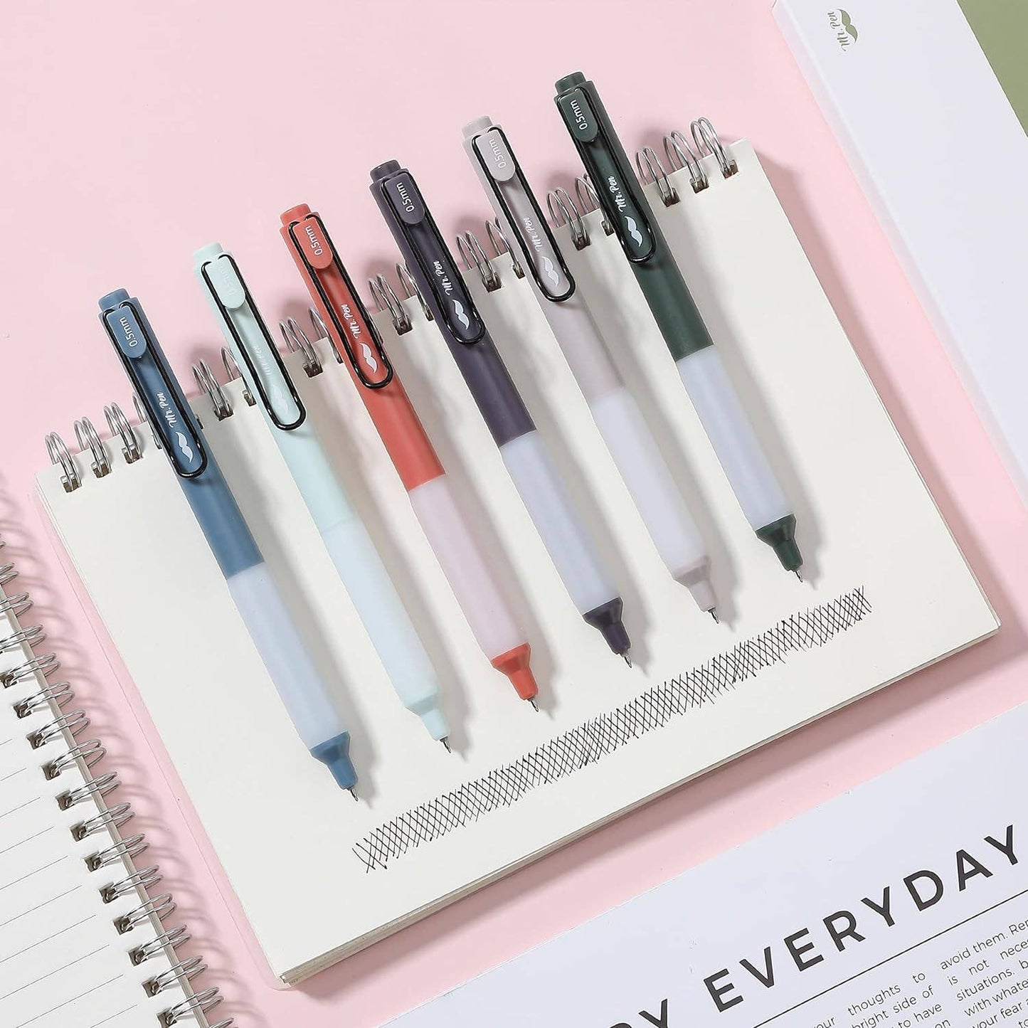 Mr. Pen Black Gel Pens, 6-Pack - Retractable