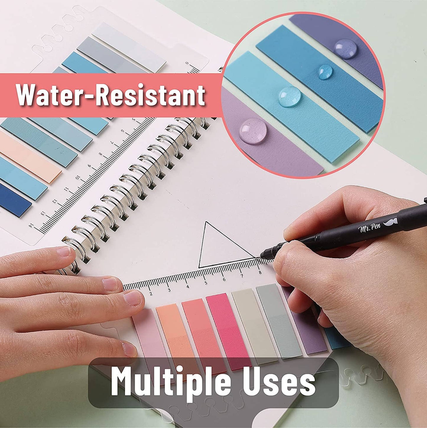 Mr. Pen Colorful Sticky Tabs - 1600 Count