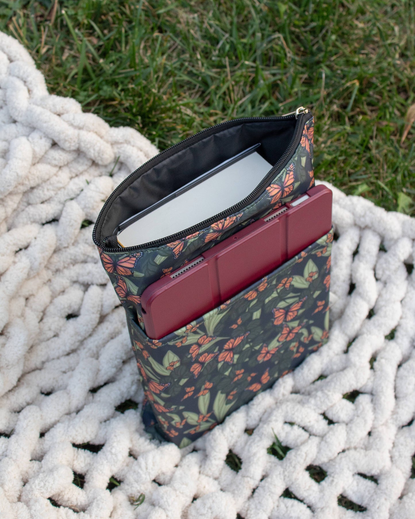 Book / Tablet Sleeve | Butterfly Garden