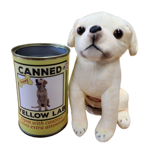 Canned Yellow Labrador Retriever w/Barking Sound - Dog Plush