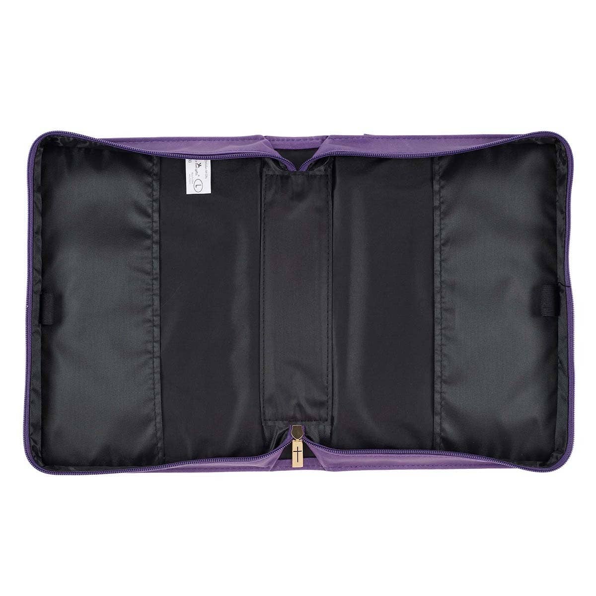 Bible Cover Fashion Purple Strength & Dignity Prov. 31:25