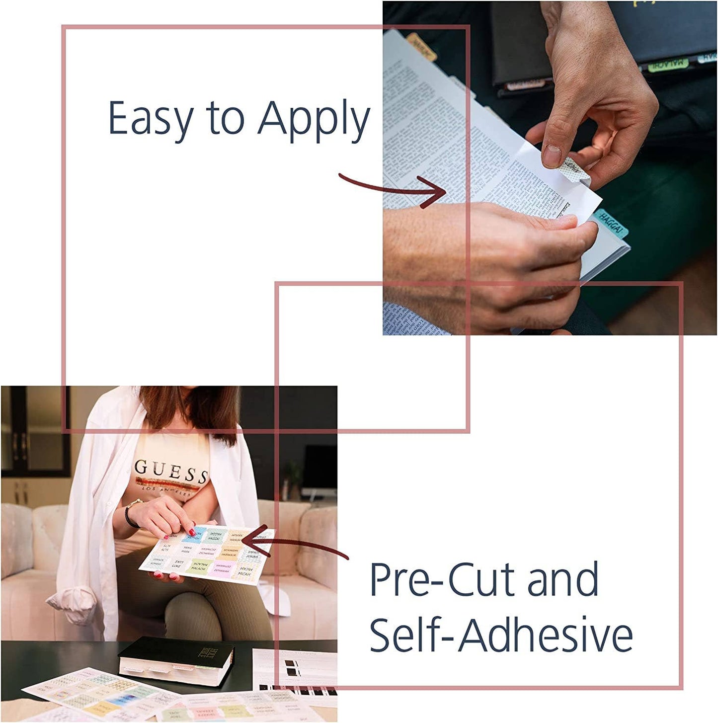 Mr. Pen Laminated Bible Tabs - 75 Count