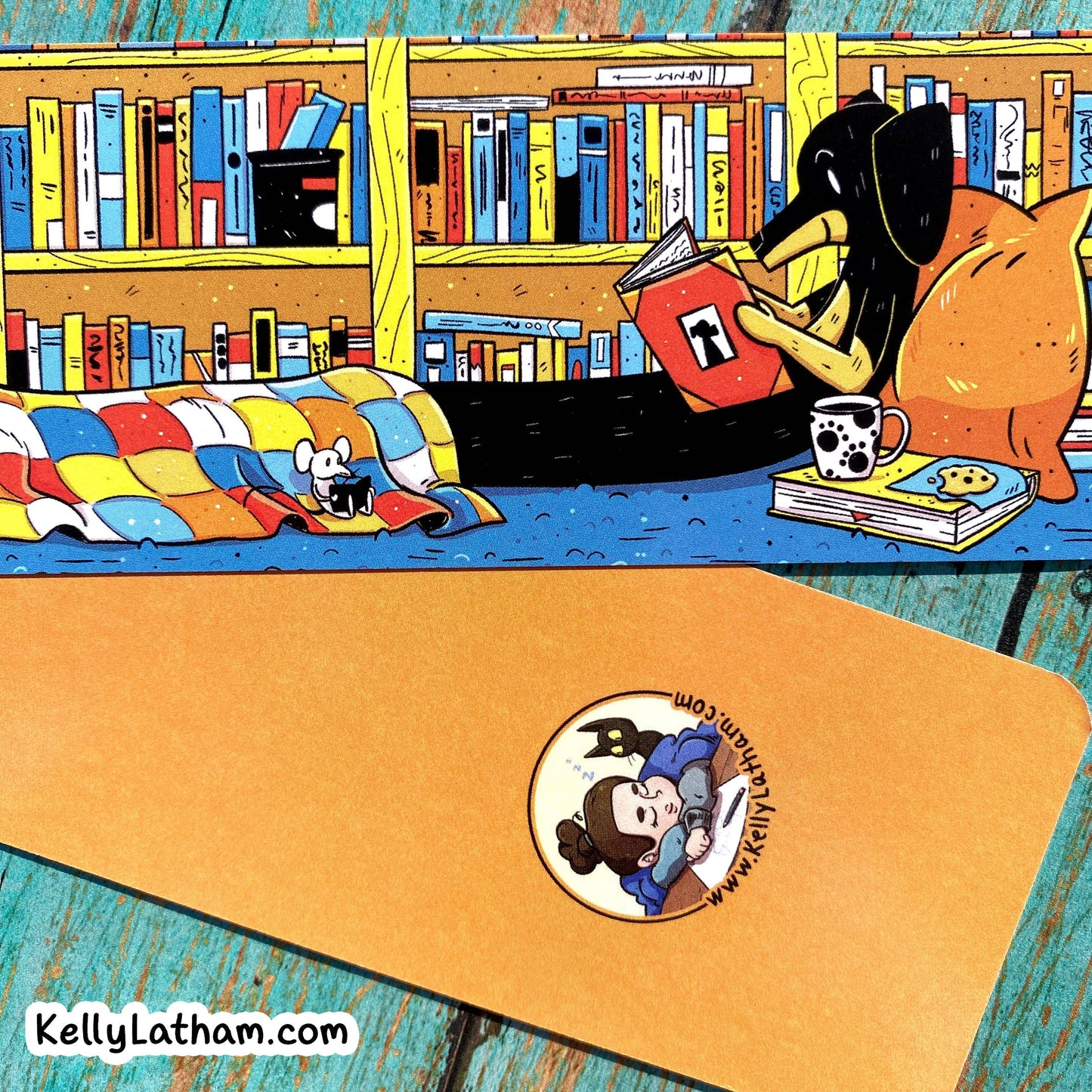 Dog Reading Bookmark - Dachshund Cute Bookstore Gift Puppy