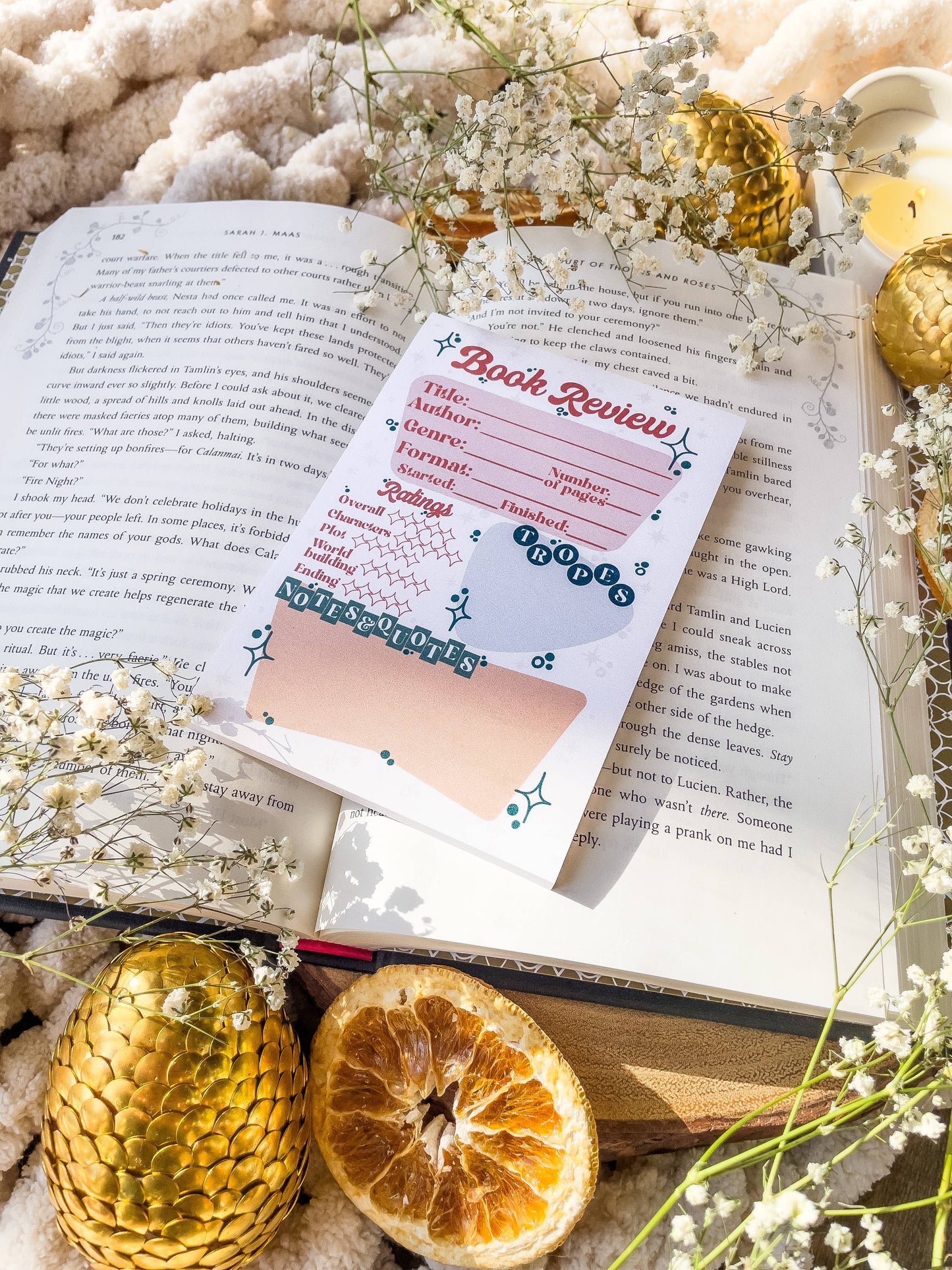 4x6 Book Review Post-it Notepad | Retro