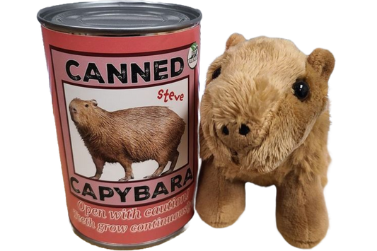 Steve the Canned Capybara | Stuffed Animal Plush w/Jokes