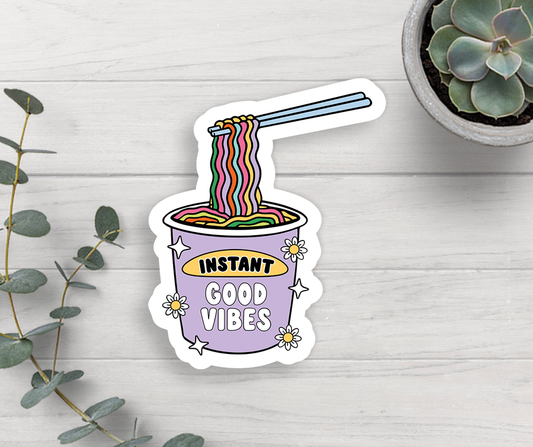 Instant Good Vibes Vinyl Sticker