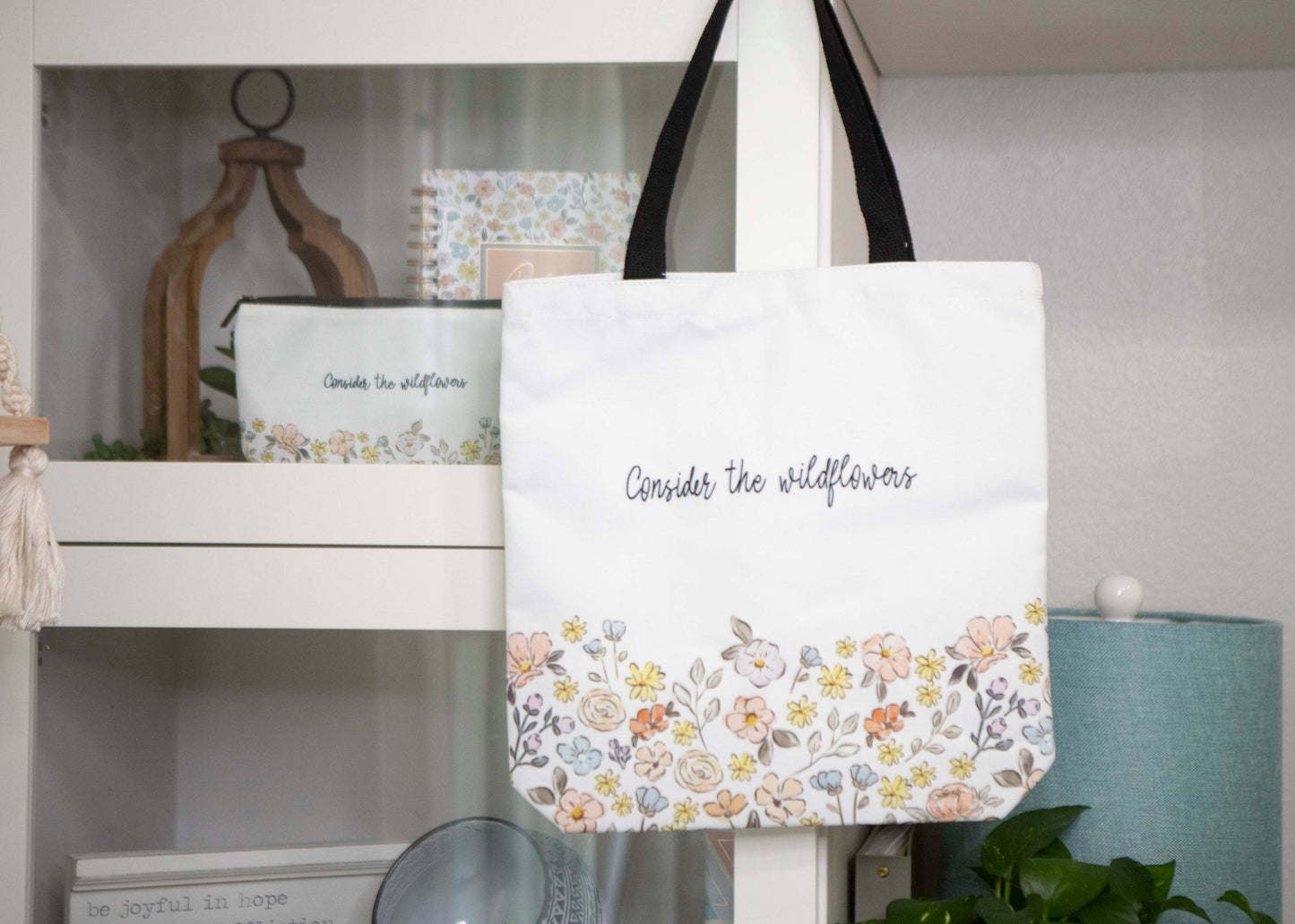 Consider the Wildflowers Tote Bag | Bible Bag for Ladies