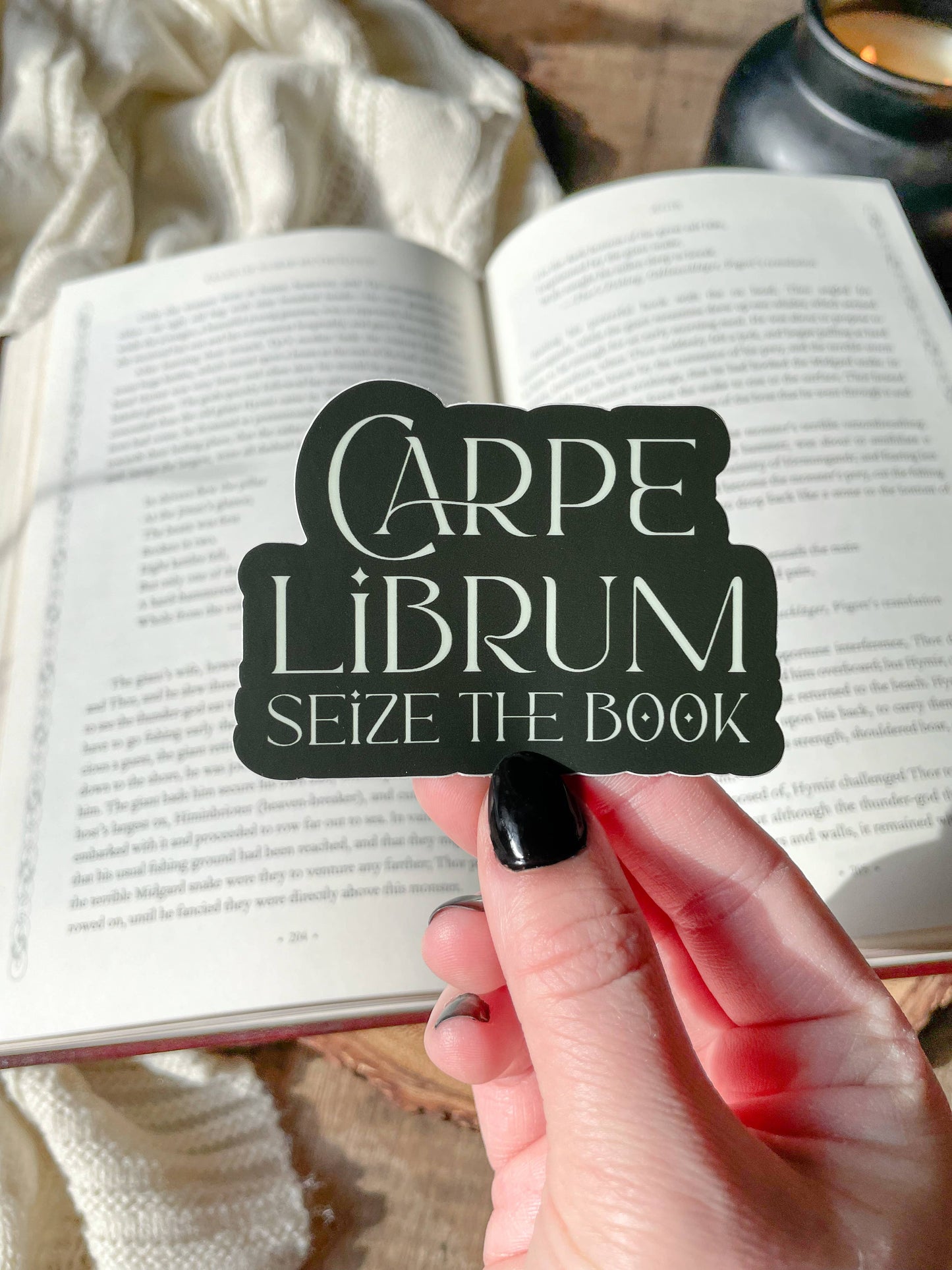 Carpe Librum | Seize the Book | Waterproof Vinyl Sticker
