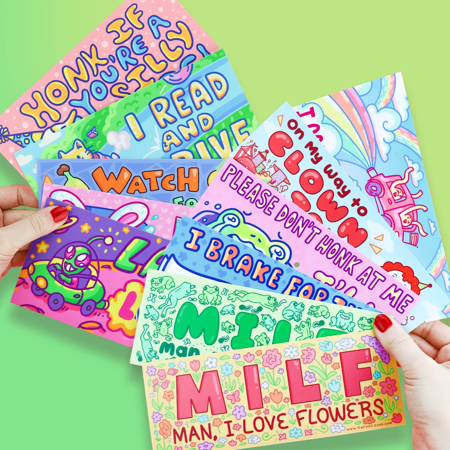 I Brake For The Bookstore Funny Gift Vinyl Bumper Sticker