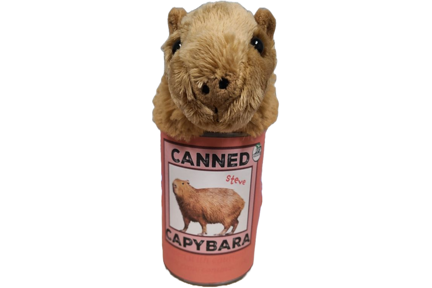 Steve the Canned Capybara | Stuffed Animal Plush w/Jokes