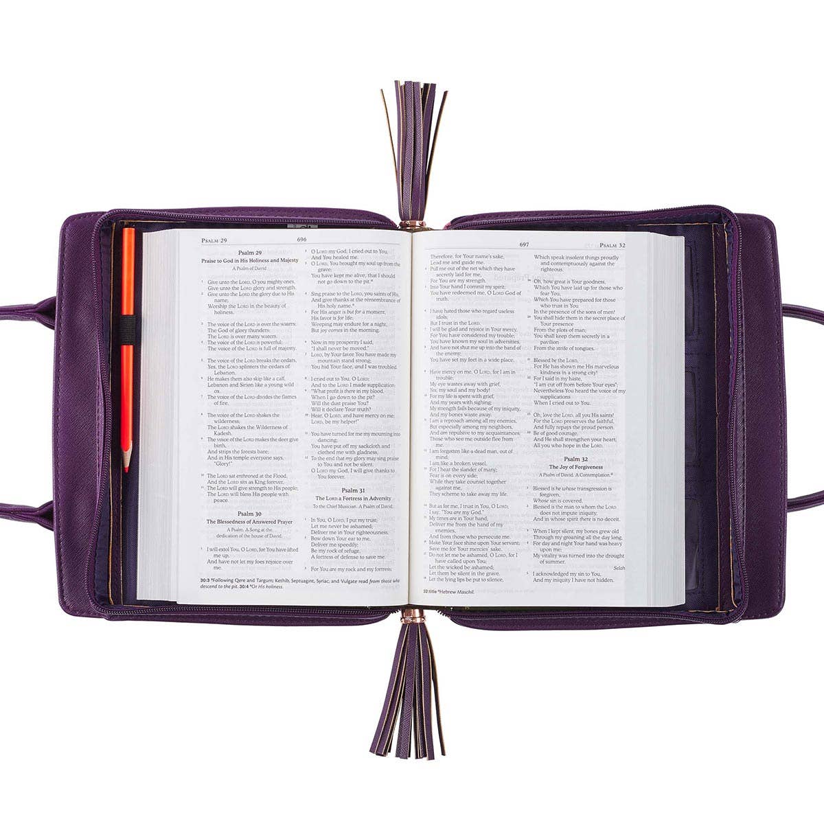 Blessed Purple Floral Faux Leather Purse-style Bible Cover