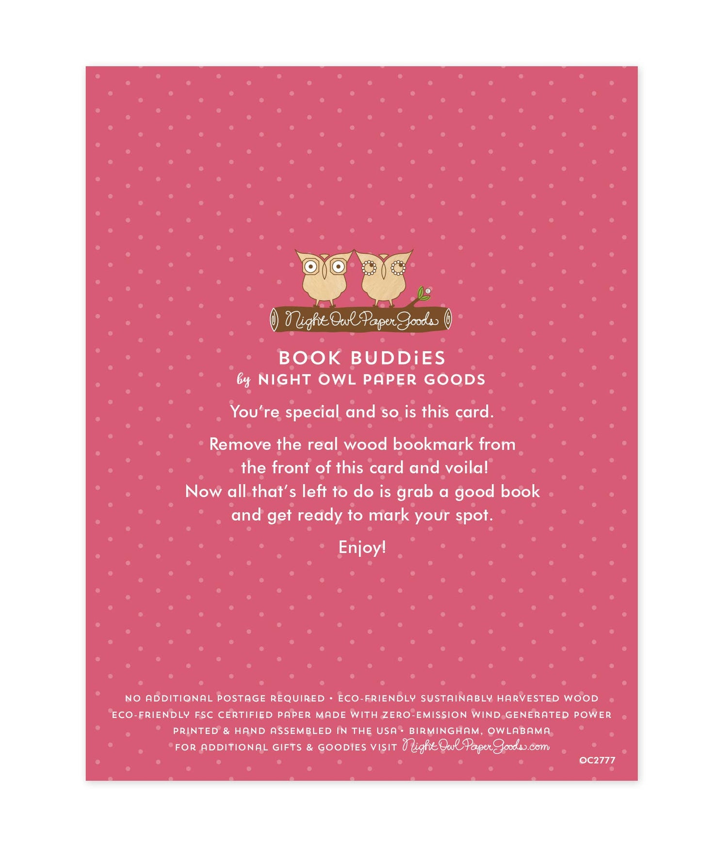 Tiger Tales Bookmark Birthday Card