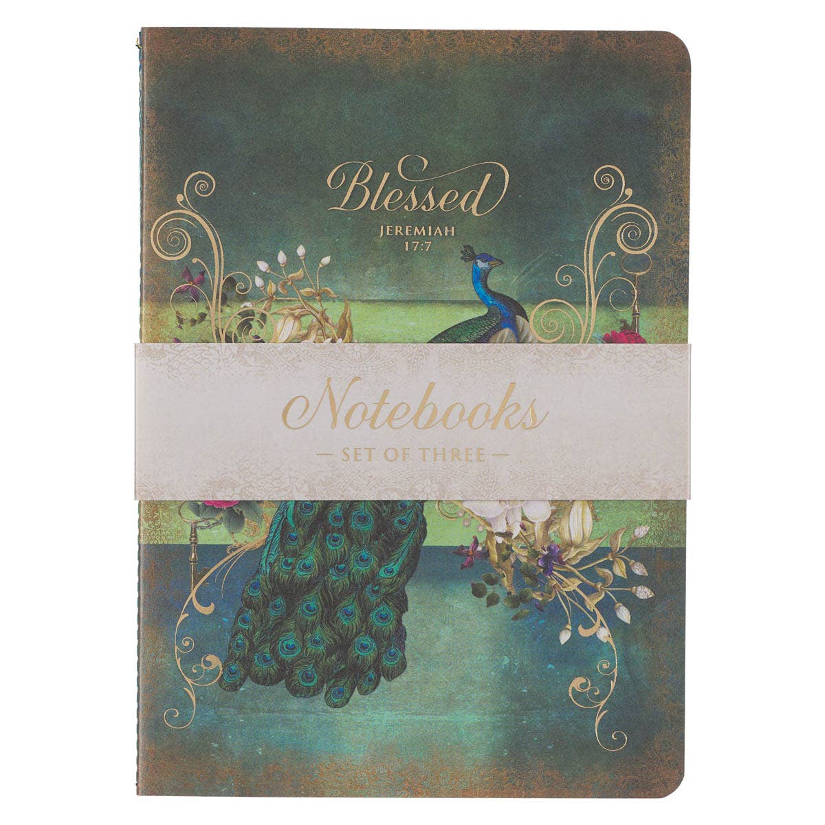 Notebook Set 3pc Blue/Green, Blue Jer. 17:7, Cream